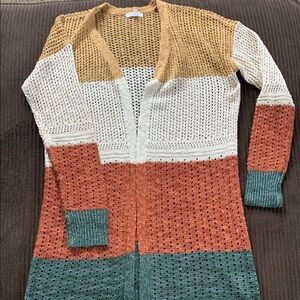 Colorblock open Cardigan